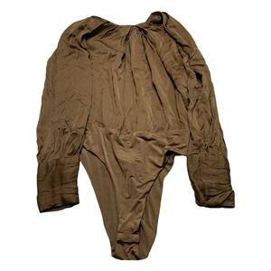 Zara Brown Open Back Bodysuit Size Small